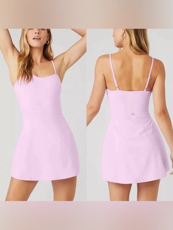 ALO Yoga Dresses & Skirts - Alo Yoga Alosoft Courtside Tennis Athletic Dress Sugarplum Pink Sz XS